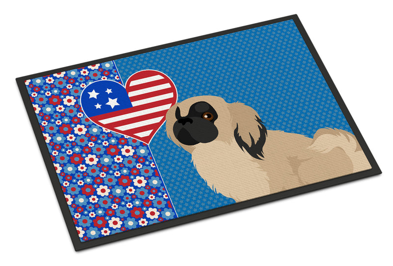 Cream Pekingese USA American Indoor or Outdoor Mat 24x36