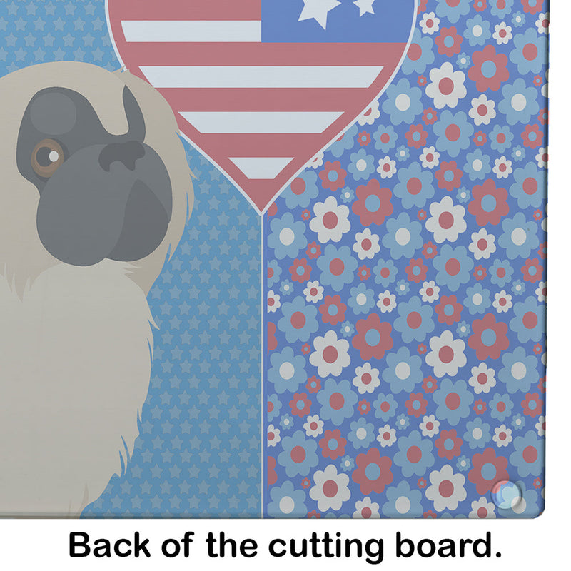 Cream Pekingese USA American Glass Cutting Boards – Durable, Decorative Kitchen Art Large