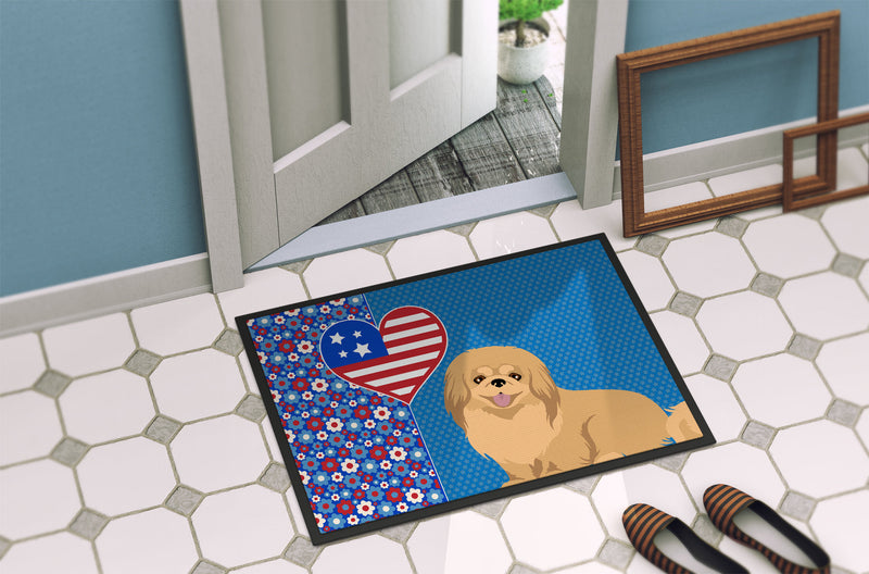 Gold Pekingese USA American Doormat - 24x36 Decorative Floor Mat – Indoor/Outdoor Rug with Artistic Flair