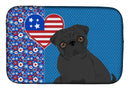 Black Pug USA American Dish Drying Mat – Absorbent, Artistic Kitchen Essentials