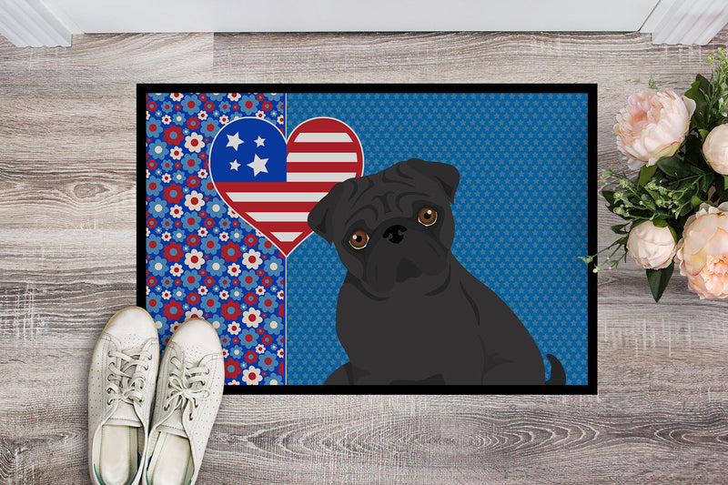 Black Pug USA American Doormat - 24x36 Decorative Floor Mat – Indoor/Outdoor Rug with Artistic Flair