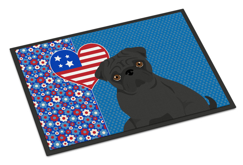 Black Pug USA American Doormat - 24x36 Decorative Floor Mat – Indoor/Outdoor Rug with Artistic Flair