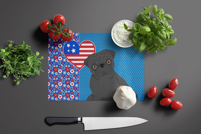 Black Pug USA American Glass Cutting Boards – Durable, Decorative Kitchen Art Large