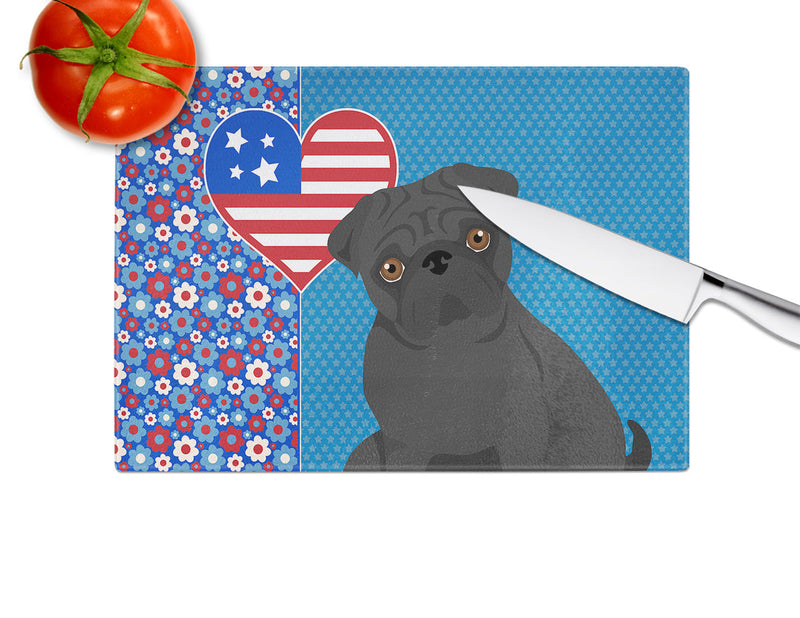 Black Pug USA American Glass Cutting Boards – Durable, Decorative Kitchen Art Large