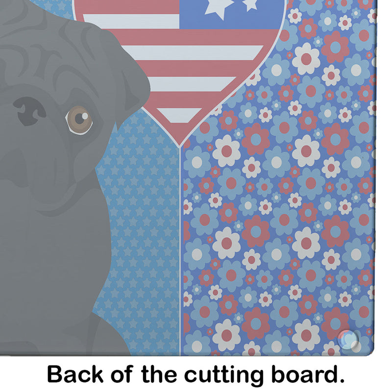 Black Pug USA American Glass Cutting Boards – Durable, Decorative Kitchen Art Large