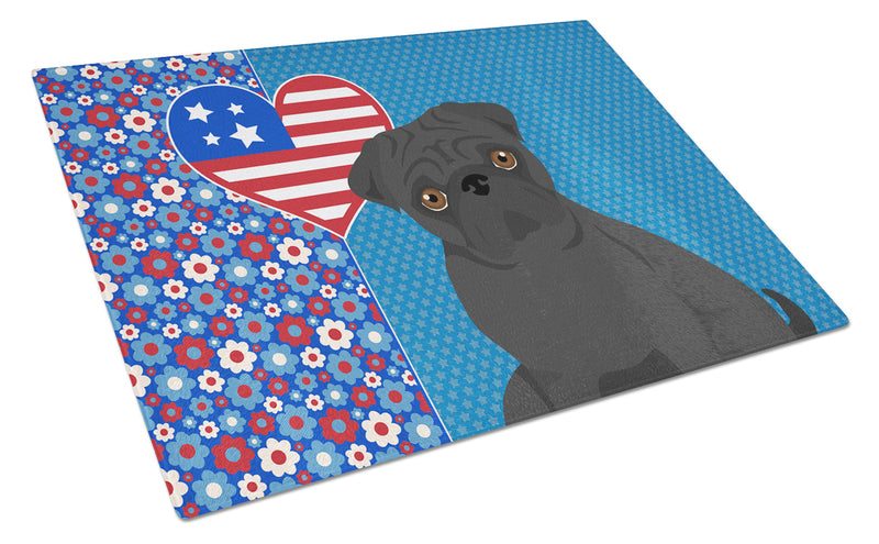 Black Pug USA American Glass Cutting Boards – Durable, Decorative Kitchen Art Large