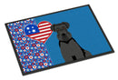 Black Natural Ears Schnauzer USA American Doormat - 24x36 Decorative Floor Mat – Indoor/Outdoor Rug with Artistic Flair