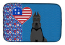 Black Schnauzer USA American Dish Drying Mat – Absorbent, Artistic Kitchen Essentials