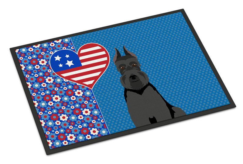 Black Schnauzer USA American Doormat - 24x36 Decorative Floor Mat – Indoor/Outdoor Rug with Artistic Flair