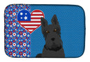 Black Scottish Terrier USA American Dish Drying Mat – Absorbent, Artistic Kitchen Essentials