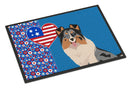 Blue Merle Sheltie USA American Doormat - 24x36 Decorative Floor Mat – Indoor/Outdoor Rug with Artistic Flair