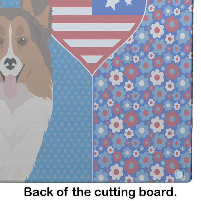 Sable Sheltie USA American Glass Cutting Boards – Durable, Decorative Kitchen Art Large