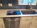 Black Shih Tzu USA American Dish Drying Mat – Absorbent, Artistic Kitchen Essentials