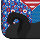 Black Shih Tzu USA American Dish Drying Mat – Absorbent, Artistic Kitchen Essentials