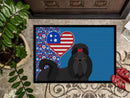 Black Shih Tzu USA American Doormat - 24x36 Decorative Floor Mat – Indoor/Outdoor Rug with Artistic Flair