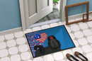 Black Shih Tzu USA American Doormat - 24x36 Decorative Floor Mat – Indoor/Outdoor Rug with Artistic Flair