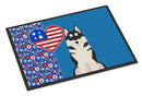 Black Siberian Husky USA American Doormat - 24x36 Decorative Floor Mat – Indoor/Outdoor Rug with Artistic Flair