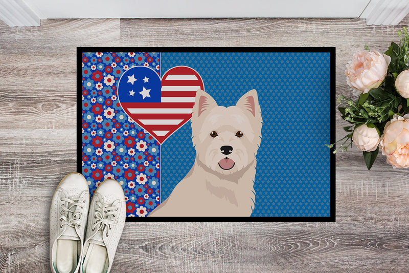 Westie West Highland White Terrier USA American Indoor or Outdoor Mat 24x36