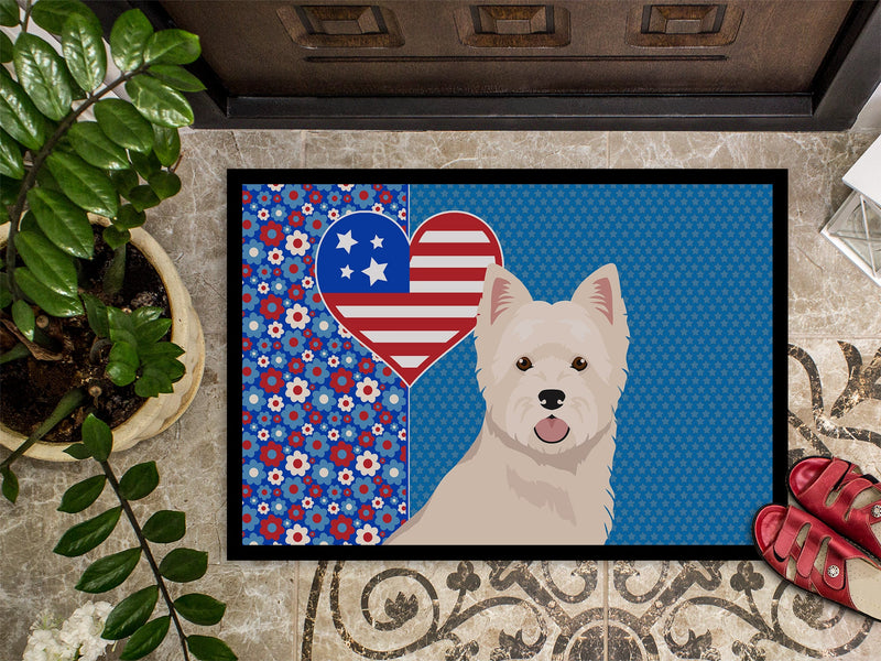 Westie West Highland White Terrier USA American Indoor or Outdoor Mat 24x36