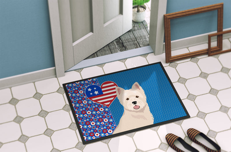 Westie West Highland White Terrier USA American Indoor or Outdoor Mat 24x36