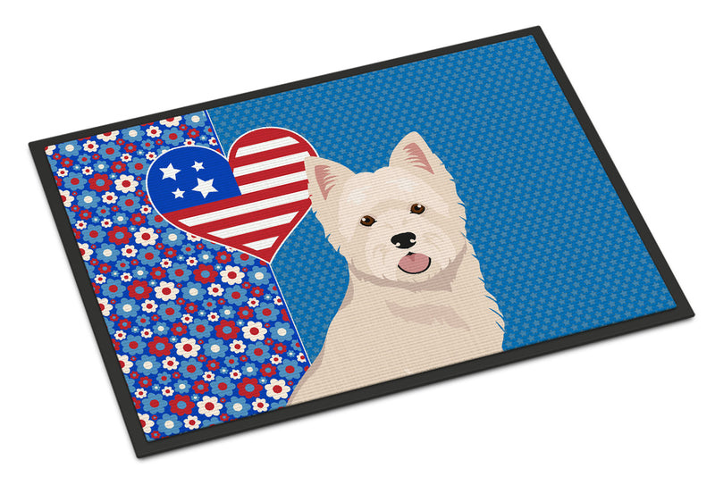 Westie West Highland White Terrier USA American Indoor or Outdoor Mat 24x36