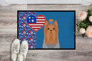 Blue and Tan Full Coat Yorkshire Terrier USA American Doormat - 24x36 Decorative Floor Mat – Indoor/Outdoor Rug with Artistic Flair