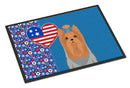Blue and Tan Full Coat Yorkshire Terrier USA American Doormat - 24x36 Decorative Floor Mat – Indoor/Outdoor Rug with Artistic Flair