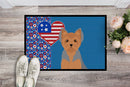 Blue and Tan Puppy Cut Yorkshire Terrier USA American Doormat - 24x36 Decorative Floor Mat – Indoor/Outdoor Rug with Artistic Flair