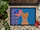 Blue and Tan Puppy Cut Yorkshire Terrier USA American Doormat - 24x36 Decorative Floor Mat – Indoor/Outdoor Rug with Artistic Flair
