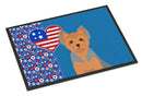 Blue and Tan Puppy Cut Yorkshire Terrier USA American Doormat - 24x36 Decorative Floor Mat – Indoor/Outdoor Rug with Artistic Flair