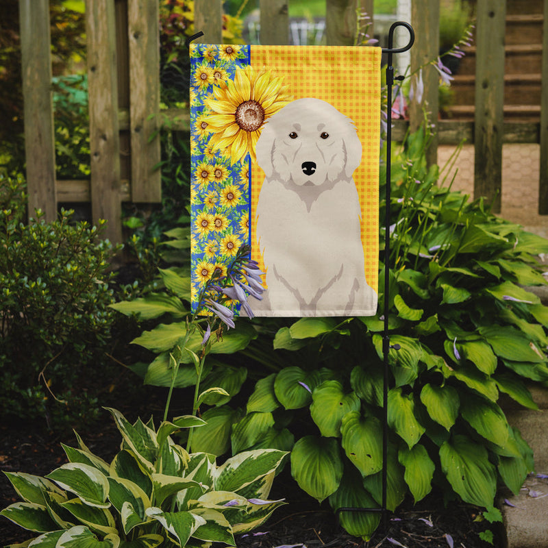 Summer Sunflowers Great Pyrenees Garden Flag – Decorative Outdoor Yard Flag