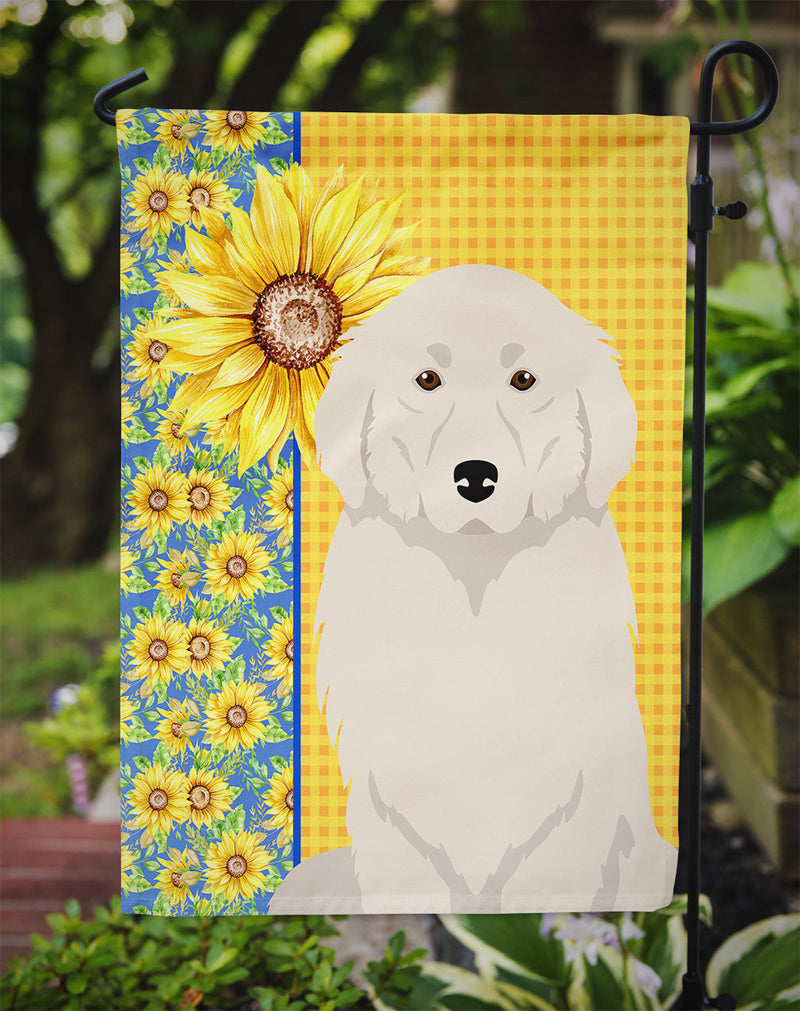 Summer Sunflowers Great Pyrenees Garden Flag – Decorative Outdoor Yard Flag