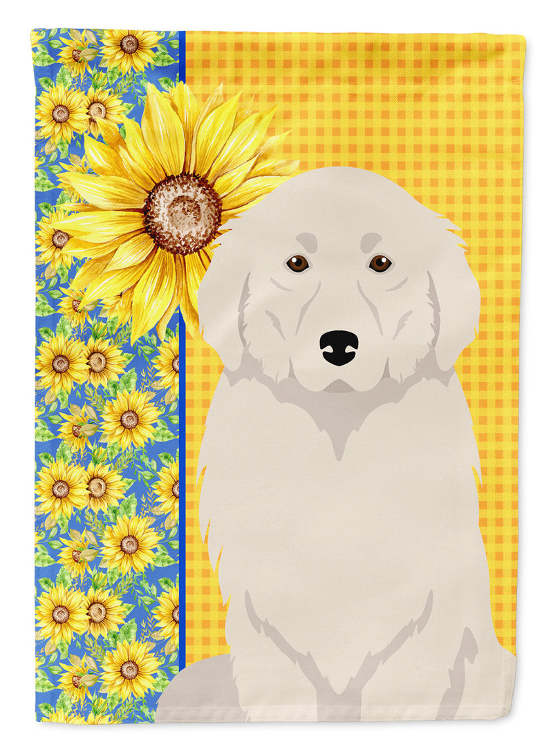 Summer Sunflowers Great Pyrenees Garden Flag – Decorative Outdoor Yard Flag