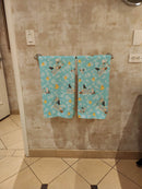 Black Pit Bull Terrier Bath Towel Large