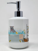 Blue Pit Bull Terrier Ceramic Soap Dispenser