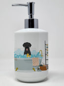 Black Labrador Retriever Ceramic Soap Dispenser