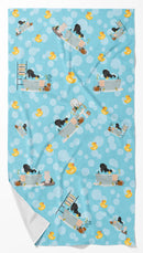 Black Pekingese Bath Towel Large