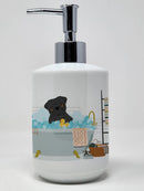 Black Pug Ceramic Soap Dispenser