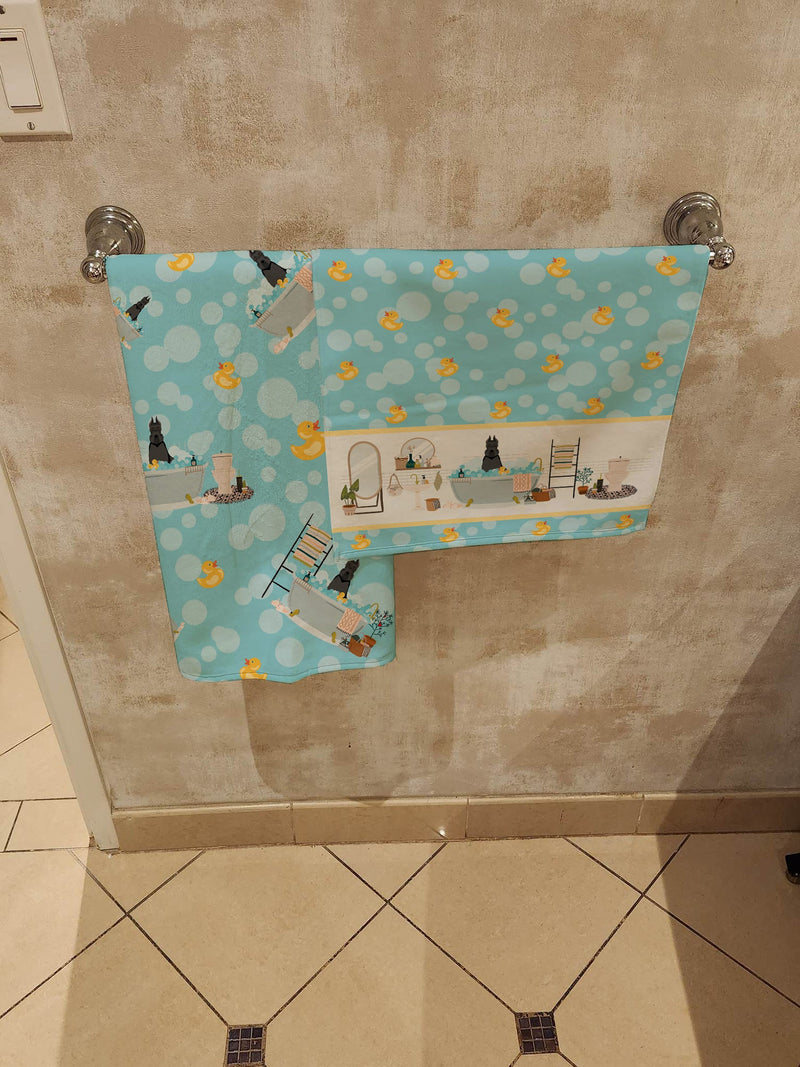 Black Schnauzer Bath Towel Large