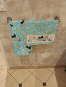 Black Shih Tzu Bath Towel Large