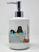 Black Shih Tzu Ceramic Soap Dispenser