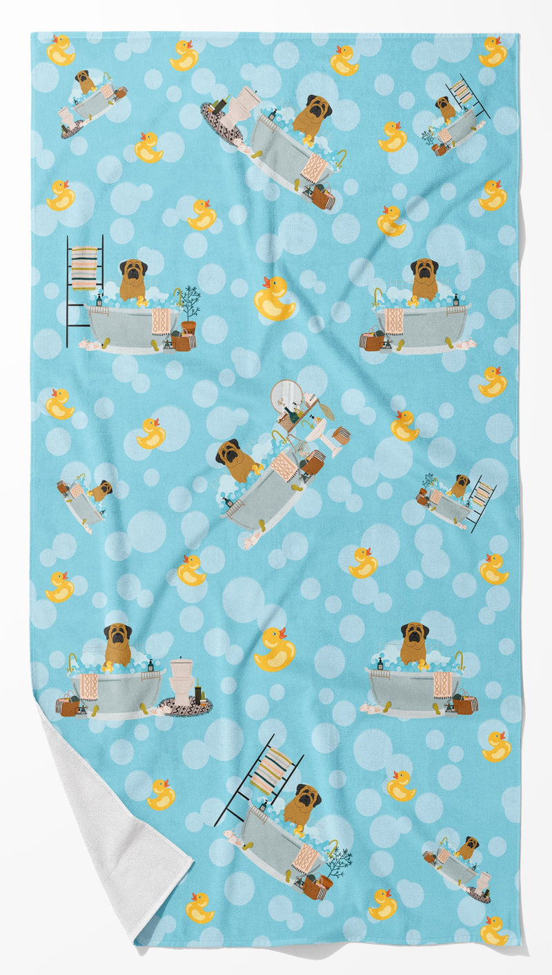 Mastiff in Bathtub Bath Towel Large