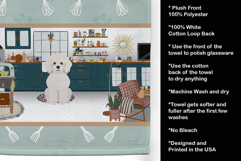 Bichon Frise in the Kitchen Kitchen Towel