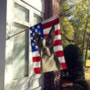 Boston Terrier American Flag House Flag
