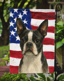 Boston Terrier American Flag Garden Flag