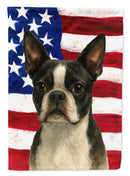 Boston Terrier American Flag Garden Flag
