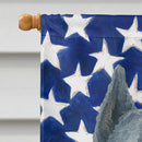 Blue Cane Corso American Flag House Flag