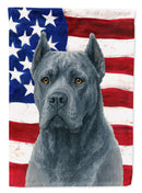 Blue Cane Corso American Flag Garden Flag
