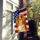 Blenheim Cavalier Spaniel American Flag House Flag