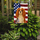 Blenheim Cavalier Spaniel American Flag Garden Flag
